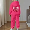 thumbnail image 5 of Byoo Toddler Girls Hoodie Cherry Graphic Pullover Fleece Pocket Sweatshirt Jogger Pants Sweatsuit Sets Casual Sport Tracksuit Set, 5 of 7