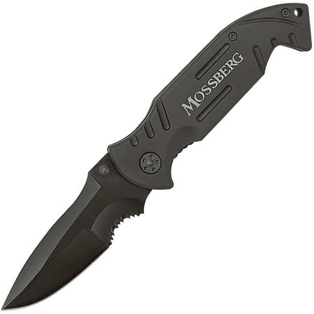 Mossberg MSG8817 Tactical Folding Knife 4.5" Closed Partly Serrated Spear Point