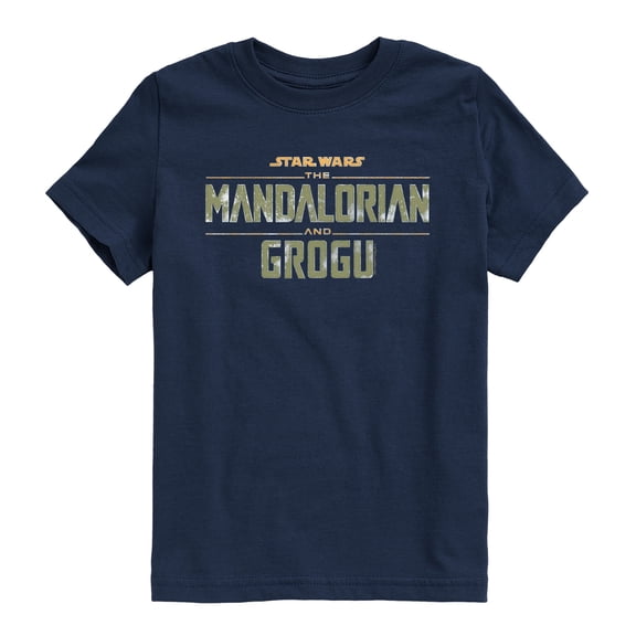 Star Wars - The Mandalorian and Grogu Logo - Youth Boys Short Sleeve Graphic T-Shirt