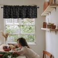 thumbnail image 6 of Valances for Windows, Vintage Flowers Black Roses Floral Gold Lines Kitchen Window Valances Rod Pocket Valances Curtains for Living Room Bathroom 54 x 18 Inch, 1 Panel, 6 of 6