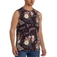 thumbnail image 2 of Bixox Men's Romantic Paris Printed Shirt Sleeveless Fitness Tank Top-Medium, 2 of 5