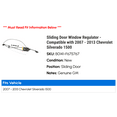 thumbnail image 2 of Sliding Door Window Regulator - Compatible with 2007 - 2013 Chevy Silverado 1500 2008 2009 2010 2011 2012, 2 of 2