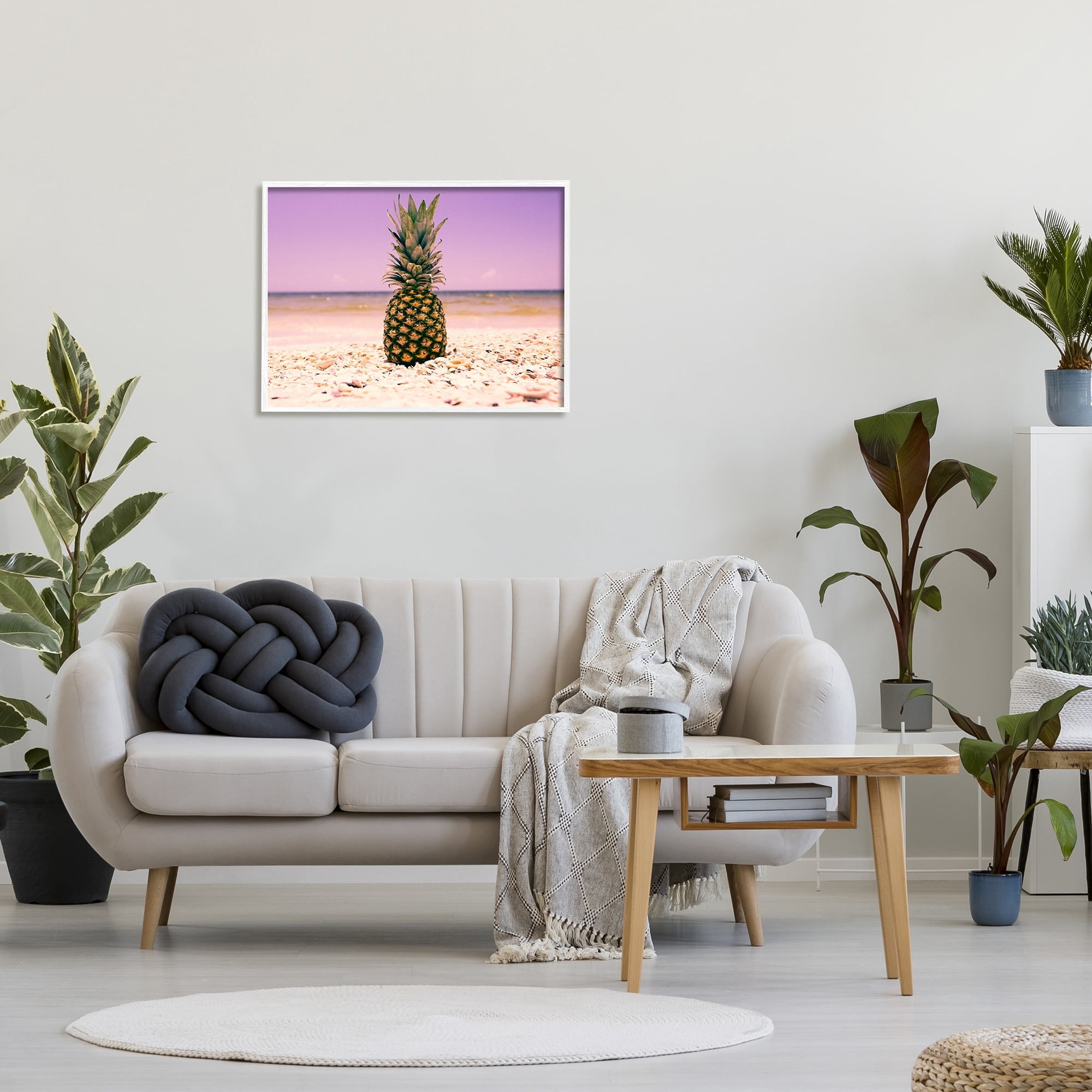 Stupell Industries Pink Purple Pineapple Beach, 24 x 30,Design by World Art Group
