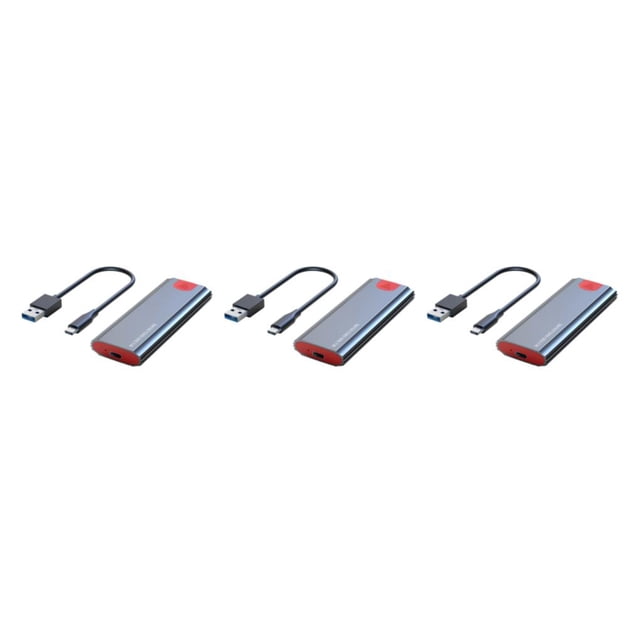 Seitruly M.2 NVMe SSD Recinto Caja HDD de aluminio USB3.2 PCIe 3.0 Adaptador externo M2 Disco duro móvil Protocolo dual Gris A-C Type1 NO1
