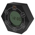 thumbnail image 1 of Home & Office Timer with Clock, 5,15, 30, 45, 60 Minute Preset Countdown Timer, Easy-to-Use Time Management Tool (Black), 1 of 5
