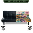 thumbnail image 4 of Xixirimido Bohemian Mandala Dragonfly Pattern Futon Sofa Bed Cover Stretch Armless Futon Slipcover Washable Elastic Sofa Couch Covers Home Furniture Protector, 4 of 8