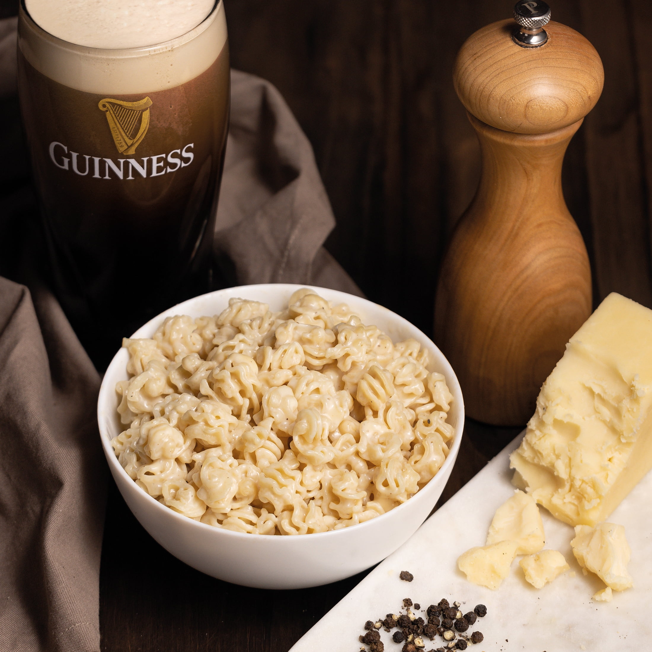Guinness Cracked Black Pepper Macaroni & Cheese with Organic Pasta, 11 oz Box, Shelf-Stable