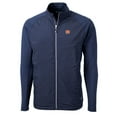 thumbnail image 2 of Men's Cutter & Buck Navy Auburn Tigers Big & Tall Adapt Eco Knit Hybrid Recycled Full-Zip Jacket, 2 of 3
