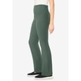 thumbnail image 3 of Woman Within Plus Size Tall Stretch-Cotton Knit Pull-On Bootcut Pocket Leggings, 3 of 6