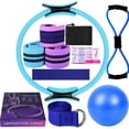 thumbnail image 1 of Equipo de Pilates para Entrenamiento en Casa - 11 Piezas Pilates Kit con Pelota de Yoga 25cm,Bandas de Resistencia y Aro de Pilates -Ideal para Pilates en Casa,Yoga y Ejercicio en Hogar,Azul, 1 of 2