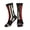 3 Black, variant on Athletic Socks Thin Red Fireman Line Flag Sport Running Calf Socks Crew Socks for Men Women