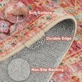 thumbnail image 4 of Washable Runner Rug x Boho Vintage Hallway Rug Runner with Rubber Backing Stain Low Pile Faux Wool Distressed Carpet Runner for Bedroom Kitchen Laundry Entrance, 4 of 9