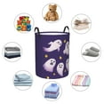 thumbnail image 6 of XMXT Collapsible Laundry Basket, Purple Cute Ghosts Polyester Waterproof Laundry Hamper, 40L, 6 of 8