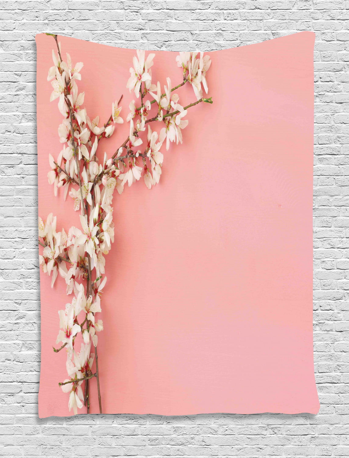 Cherry Blossom Spring Decorative Tapestry Tree Bedroom Living Room Wall Hanging 