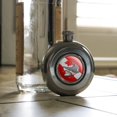 thumbnail image 2 of Angry Shark Scuba Diving Flag Diver  Round Stainless Steel 5oz Hip Drink Flask, 2 of 3
