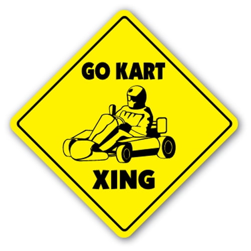 Go Kart Crossing [3 Pack] of Vinyl Decal Stickers |for Laptop Car