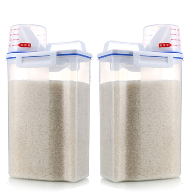 Grain Storage Box,Rice Storage Barrel 2KG Rice Storage Bin Cereal Container Built for Precision