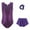 Purple, variant on Tiijoy Little Girls Dance Gymnastics Leotard Tutu Skirt with Scrunchie Outfits, Sizes 5-6