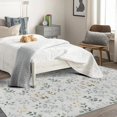 thumbnail image 4 of Eucalyptus Rugs for Living Room Bedroom - Flower Rug 3x4 - Leaves Carpet for Home Decor - Washable Non Slip Patterned Indoor Small Area Rug - Soft & Low Pile (ZK&645), 4 of 7