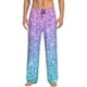 thumbnail image 1 of Balery Multicolor Glitter Pantalones de pijama para hombre, pijama ultraligero, pantalón de descanso-Large, 1 of 6