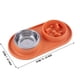 thumbnail image 3 of Suministros para Mascotas Comedero Lento Doble Acero Inoxidable Antideslizante Para Perros, 3 of 4