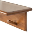 thumbnail image 6 of Kate and Laurel Alta Modern Wall Shelf with Hooks, 36 x 5 x 5, Walnut Brown, Decorative Entryway Shelf with 5 Hanging Hooks, 6 of 8
