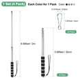 thumbnail image 3 of Uxcell 4-Pack 6.56Ft/2M Telescopic Flag Pole with Clips Black/Orange/Blue/Pink, 3 of 6