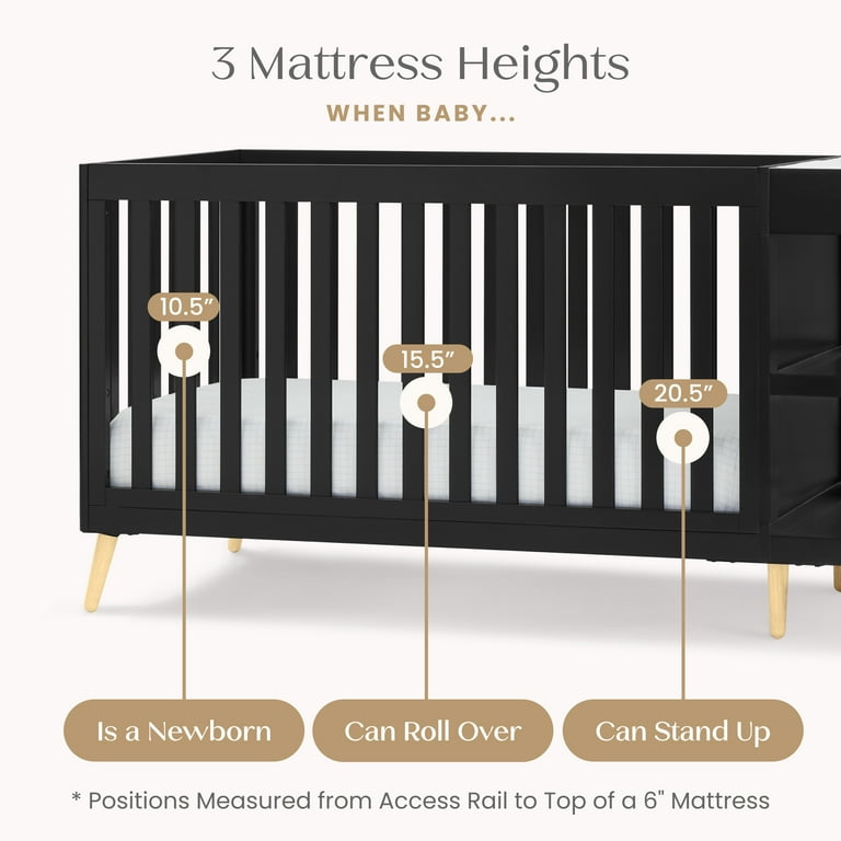 Nursery Babyletto Black Crib Babyletto Harlow 3-in-1 Convertible