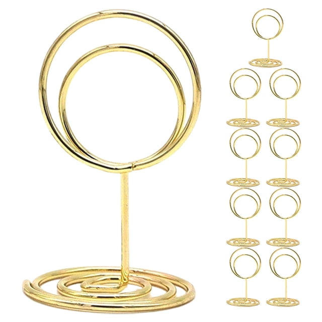 KAKOWELY Support de clips 10 Pcs Support de Photos Support de clips de Bureau Support de clips de Photos en Fer Support de Chiffres de Table