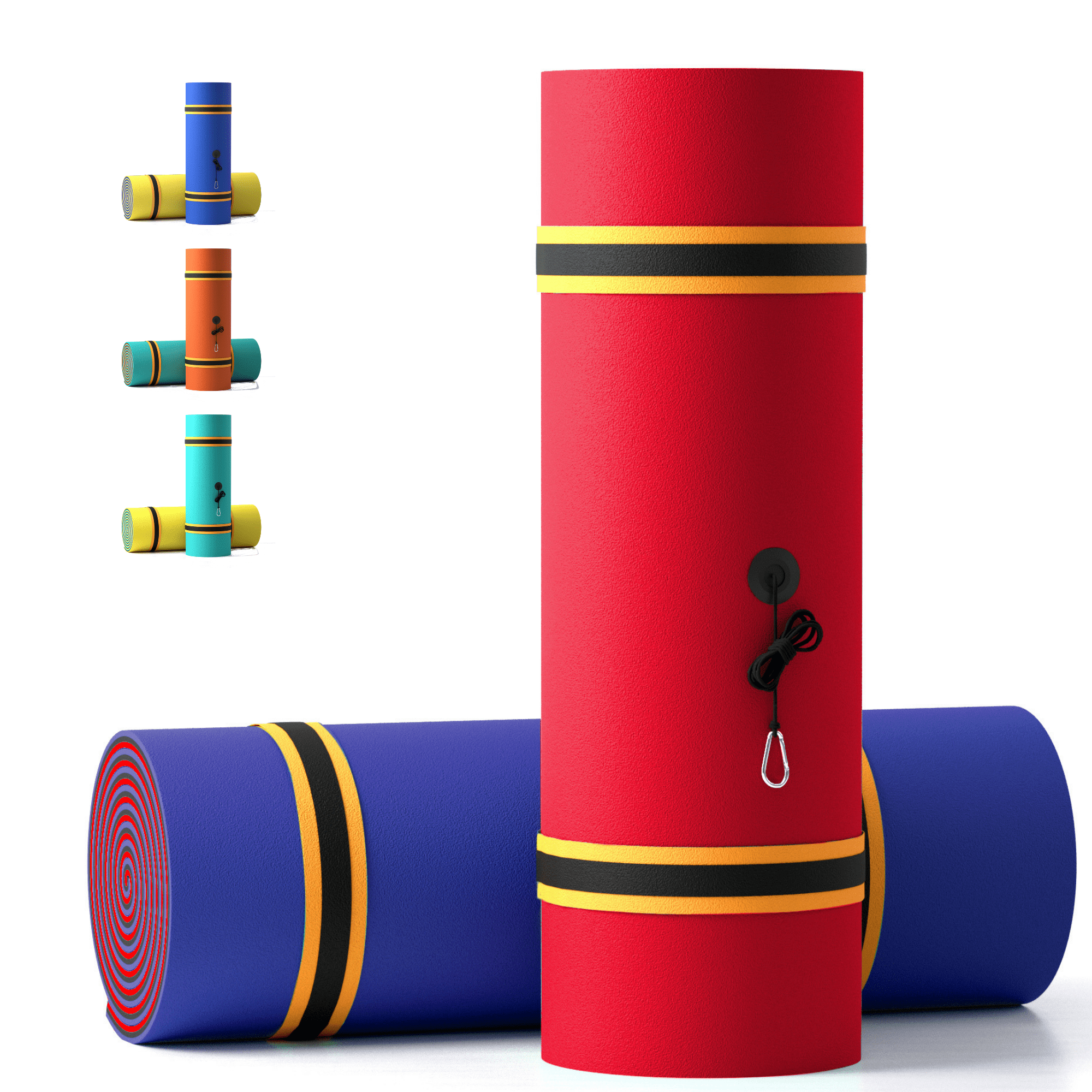 SOWKT Lily Pad Floating Mat for Lakes and Boating (18x6 Feet, Red/Blue