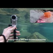 SJCAM C110 Plus Action Camera with 4K Video, Gyro Stabilization, and Audio Recording, Bundle Including: 64GB Micro SD Card, Card Reader, Card Wallet, and USB‑C Adapter