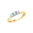 thumbnail image 1 of KATARINA Three Stone Diamond Engagement Ring in 14K Yellow Gold (1/2 cttw, I-J, I1-I2) (Size-8), 1 of 3