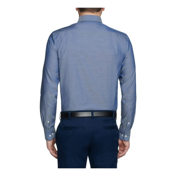 Tommy Hilfiger Mens Non Iron Regular Fit Solid Button Down Collar Dress Shirt