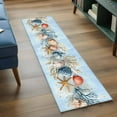 thumbnail image 4 of 2x6 Kitchen Runner Rug, Blue Coastal Non-Skid Rubber Backing Large Rectangle Rugs - Living Room Bedroom Home Office, Summer Nautical Beach Conch Starfish Coral Indoor Floor Mat Carpets Washable Rug, 4 of 9