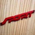 thumbnail image 3 of Set of 3 Alloy SPORT Emblem, Car Side Fender Rear Trunk Logo Badge Decals(Black,Silver Color,Red), 3 of 5