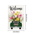 thumbnail image 4 of AMHNF Linen Garden Flag with Spring Flowers in Truck Bed for Spring Summer Home Outdoor Garden Yard Door Decor 12x18 inch, 4 of 5