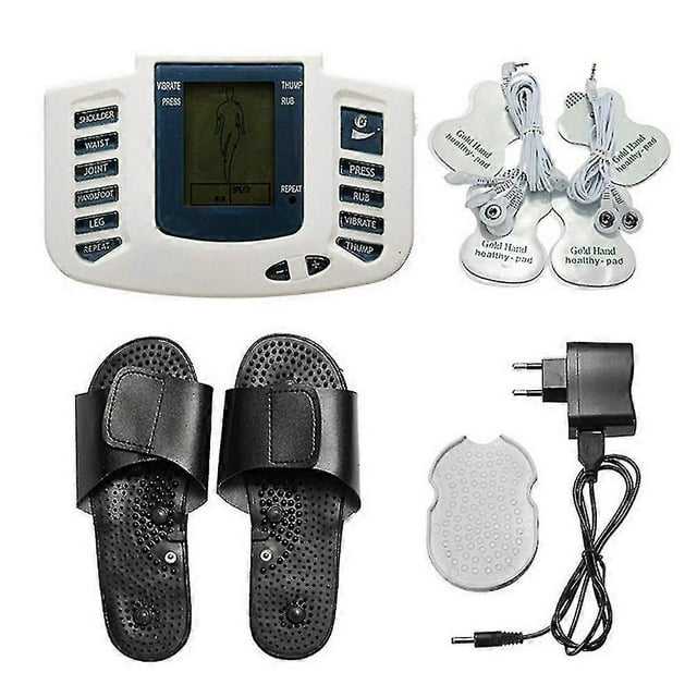 Electrical Stimulator Muscle Massager Slipper Electrode Pads Body Relax Pulse Tens Acupuncture Therapy Digital Machine - MXBC