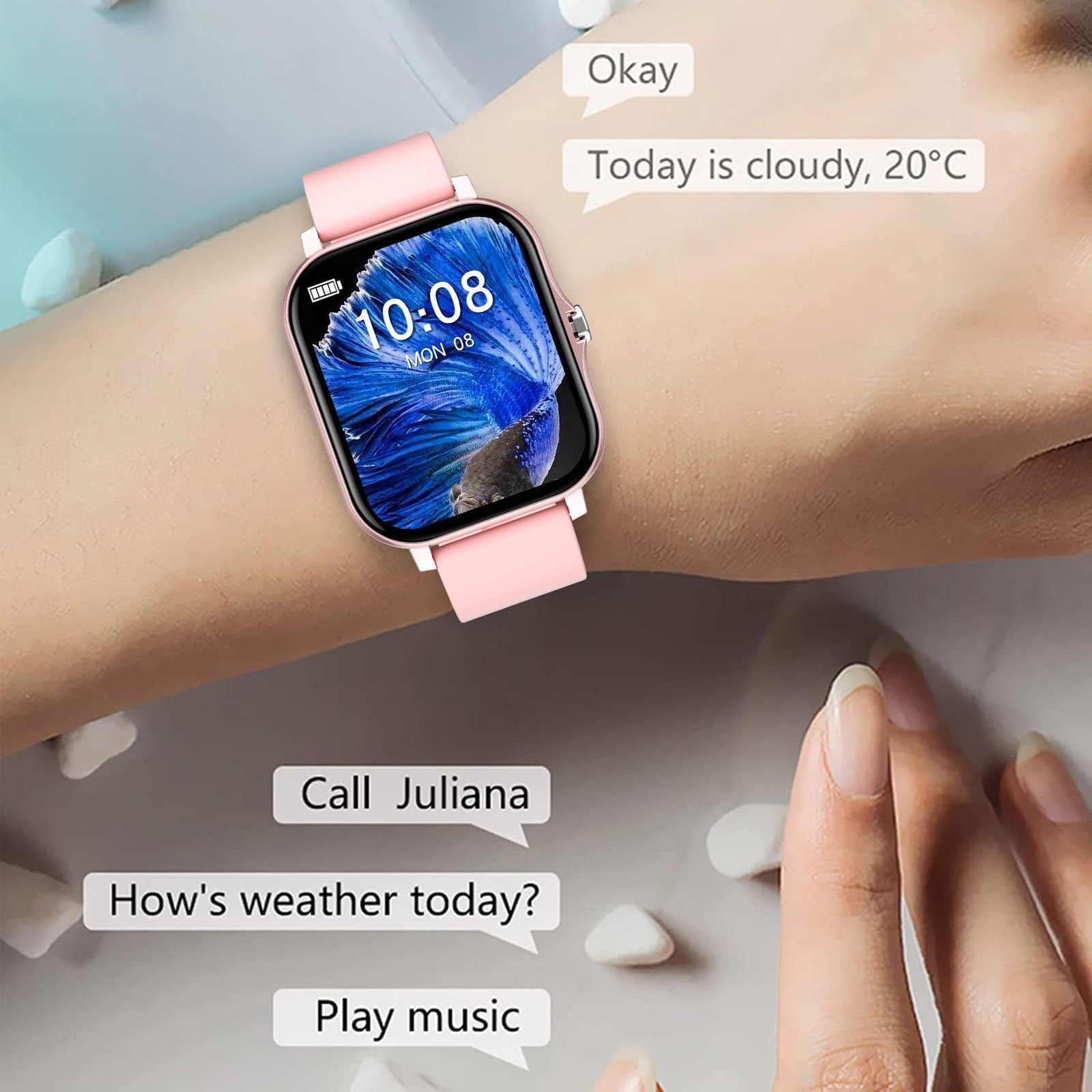 Clearance Deals Aqestyerly Gt20 Y13 Smart Watch Stainless Steel Strap With Bluetooth For Making Phone Calls Smart Watch Apartment Home Essentials Cle