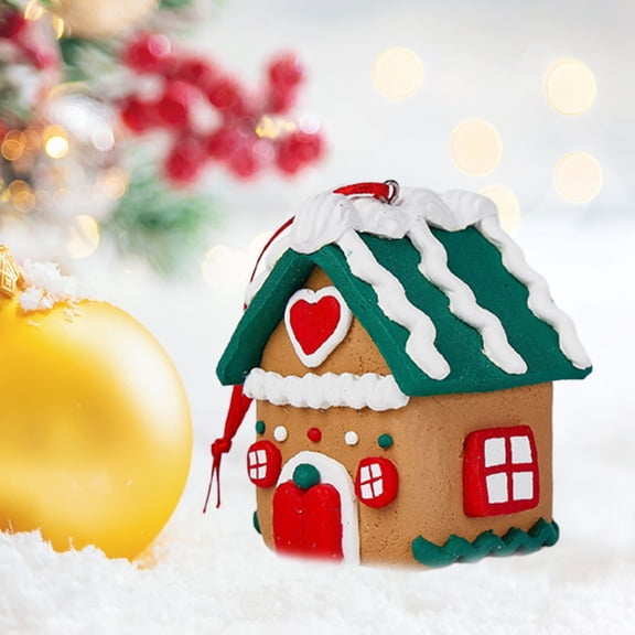 Xihbxyly Artículos Adornos Navideños de Resina para Casitas Pequeñas Adornos Navideños de Pvc para Casitas Pequeñas