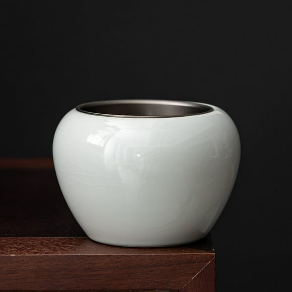 Barril de residuos de té, lavado de té de cerámica con tapa, cuenco, cubo de té, filtro de residuos de té, cubo, lavabo de té, taza de lavado para Bar, viaje en casa