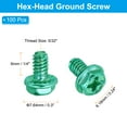 thumbnail image 2 of Unique Bargains 5/32 x 1/4 Inch Thread Ground Screws, 100 Pack Hex Phillips Head Flanged, 2 of 7