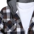 thumbnail image 3 of yillto Womens Flannel Jacket Plaid Coat Plus Size Zip up Hoodie Cardigan Outerwear Jackets with Pockets, 3 of 5