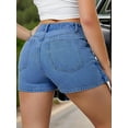 thumbnail image 2 of Women's Multi Button Denim Skort Stylish Minimalist, 2 of 5