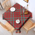 thumbnail image 2 of Christmas Square Tablecloth 42x42 Inch – Waterproof Polyester Printed Table Cover, Wrinkle Resistant & Washable for Kitchen Dining Picnic Party Decor, Single-v4-15, White, 2 of 6