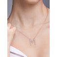 thumbnail image 2 of Imperial 1/20Ct TDW Diamond Alphabet M Pendant Necklace for Women in Pink Gold Plated Sterling Silver, 2 of 6