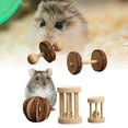 thumbnail image 2 of 5 piezas/10 piezas de juguetes para masticar hámster de madera para animales pequeños, campana de ejercicio A, 2 of 6