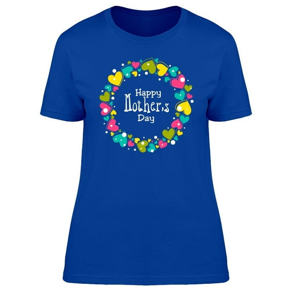 Cute Colorful Hearts Wreath Tee Women's -Image by Shutterstock