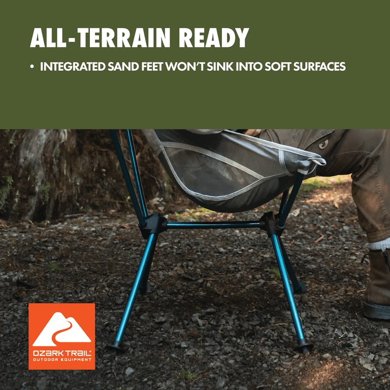 Ozark Trail Ultra-Light High-Back Camp Chair, Gray photo 8