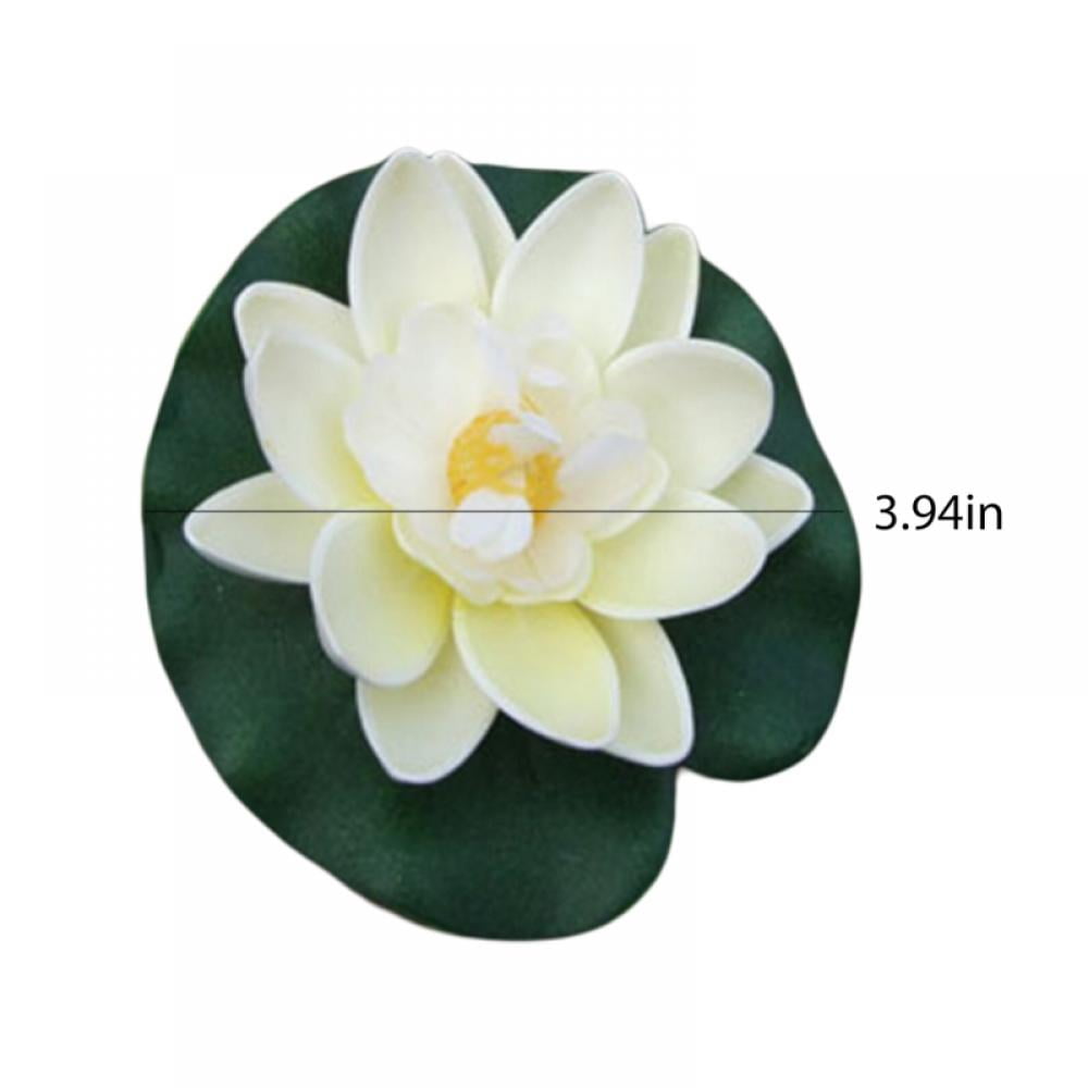 Artificial Floating Foam Lotus Flower with Water Lily Pad, Lifelike