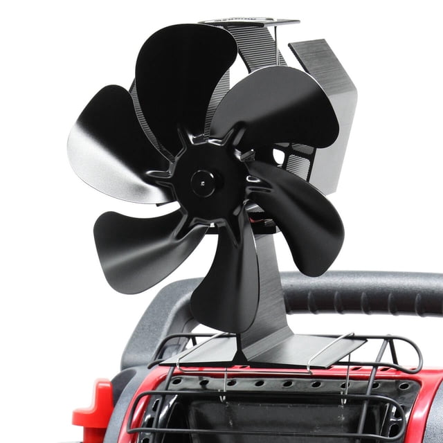 Ventilador de estufa de aluminio de 6 aspas alimentado por calor para estufa de leña